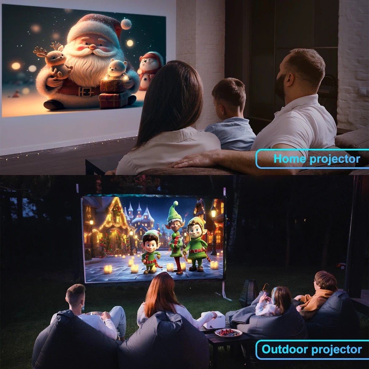 New KaiAqua HY320 Projector Android 11 390ANSI HD 4K Native 1080P Dual Wifi6 BT5.0 Cinema level Portable Projetor HY300 Upgrated