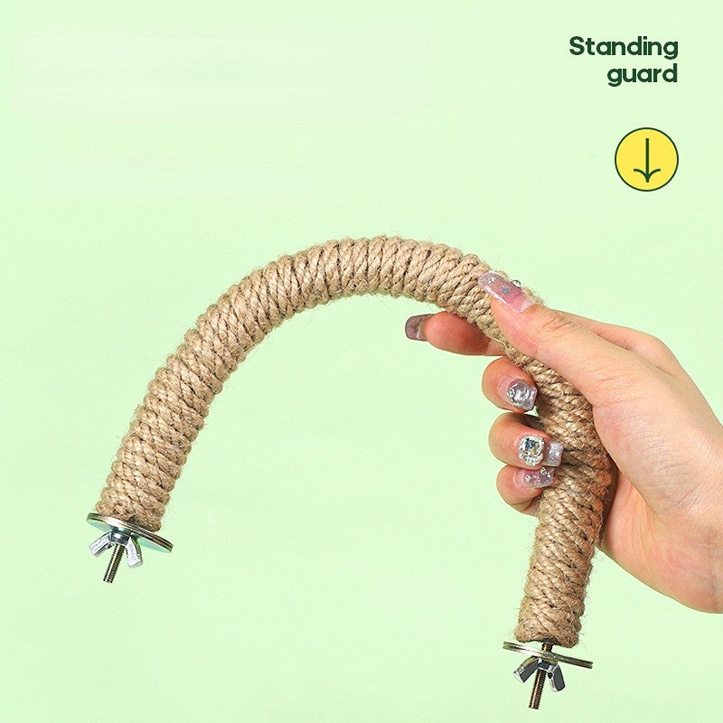 Puleiro de Pássaro Brinquedo para Papagaio Suprimento para Gaiola de Pássaro Corda para Pássaro Acessórios para Gaiola de Pássaro Corda para Papagaio Corda Suspensa para Pássaro Corda para Balanço