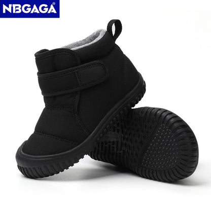 Unisex Kids' Outdoor Anti-slip Winter Snow Boots Warm Plush Toddler Boys Girls Comfortable Walking Shoes Size 19-28