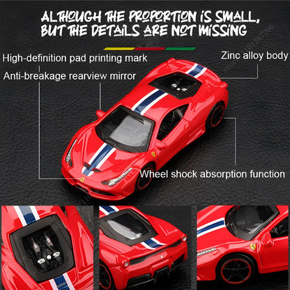Bburago 1:64 Ferrari Enzo Réplica Carro Modelo Escala F40 F50 458 488 296 Diecast Miniatura de Tráfego Arte Figura Brinquedo Menino Criança