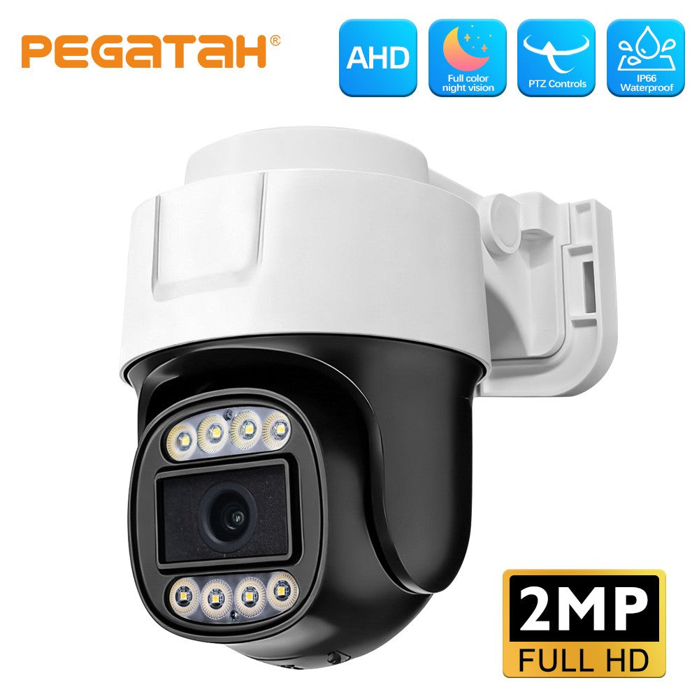 POE 4K AHD PTZ Camera with IP66 Waterproof Rating, Infrared Night Vision & Audio Over Coax