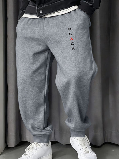 Calça Moletom Masculina Estampada Simples Preta Confortável Calça Multicolorida Y2K Calça de Moletom Casual para Corrida Unissex
