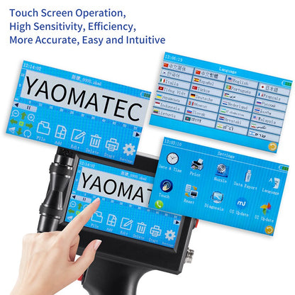 YS300 12,7mm Impressora a Jato de Tinta Térmica Portátil, com Jato Manual, para Códigos de Data, Números, Logos, Data de Vencimento e Etiquetas em Plástico e Papelão, em Inglês