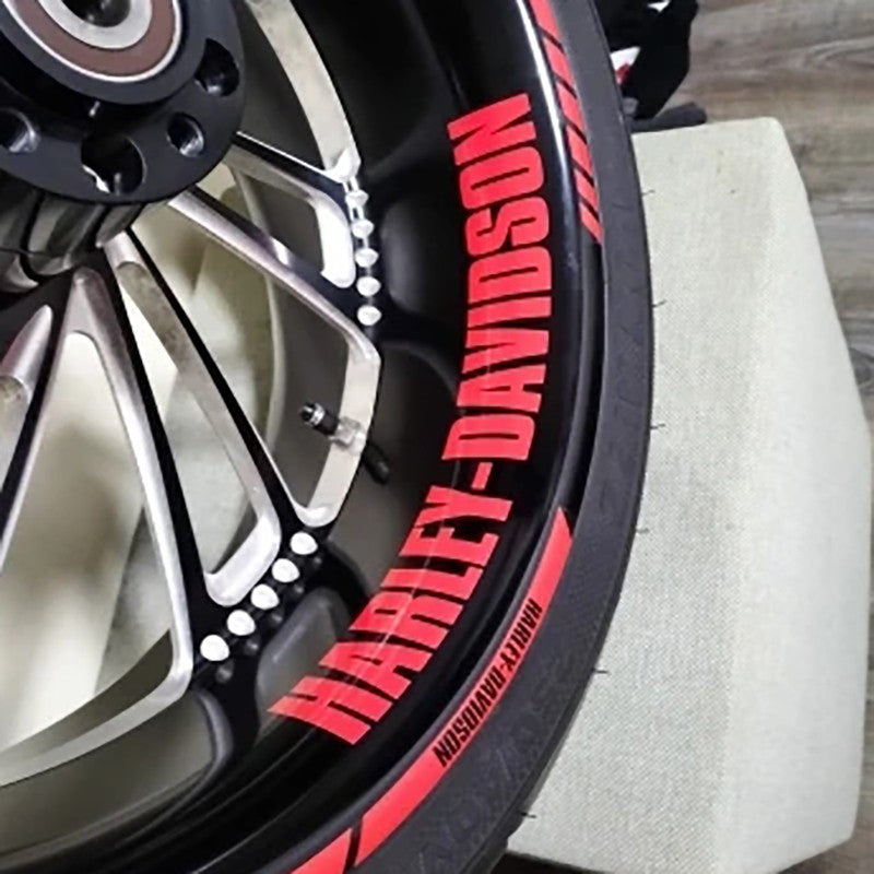 Adesivo para Roda de Moto Harley Davidson de 17/18 Polegadas Logotipo Decalque para Aro e Pneu