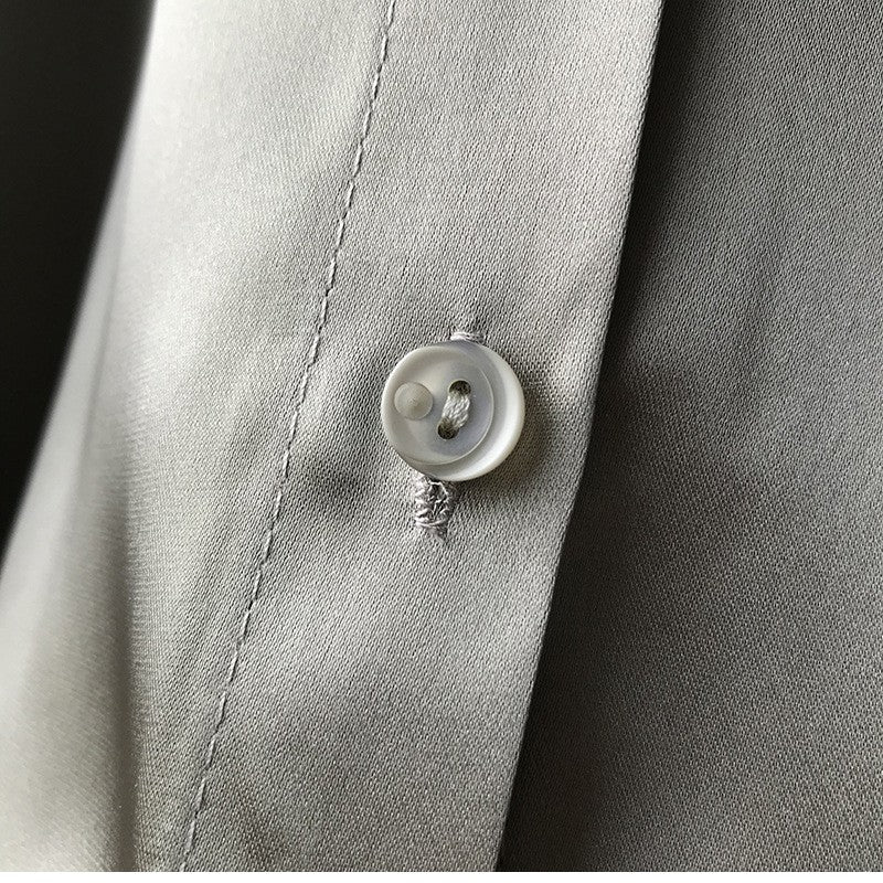 Fall Turn-down Collar Elegant Satin Loose Women Shirt 2025 Plus Size Blouse Autumn Vintage Casual Button Silk Tops