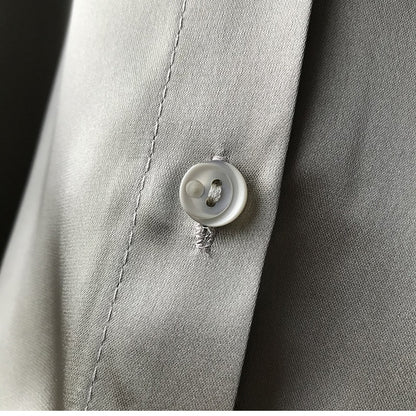 Fall Turn-down Collar Elegant Satin Loose Women Shirt 2025 Plus Size Blouse Autumn Vintage Casual Button Silk Tops