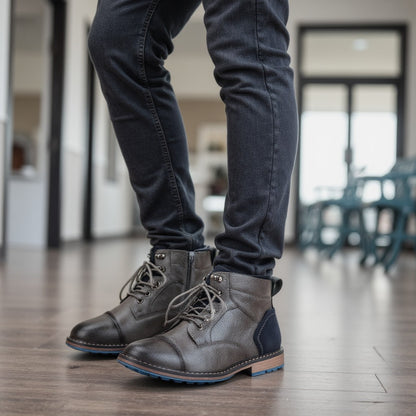 Botas Masculinas de Cano Curto Tamanho 39-45 Botas de Couro Masculinas Marca #AL605