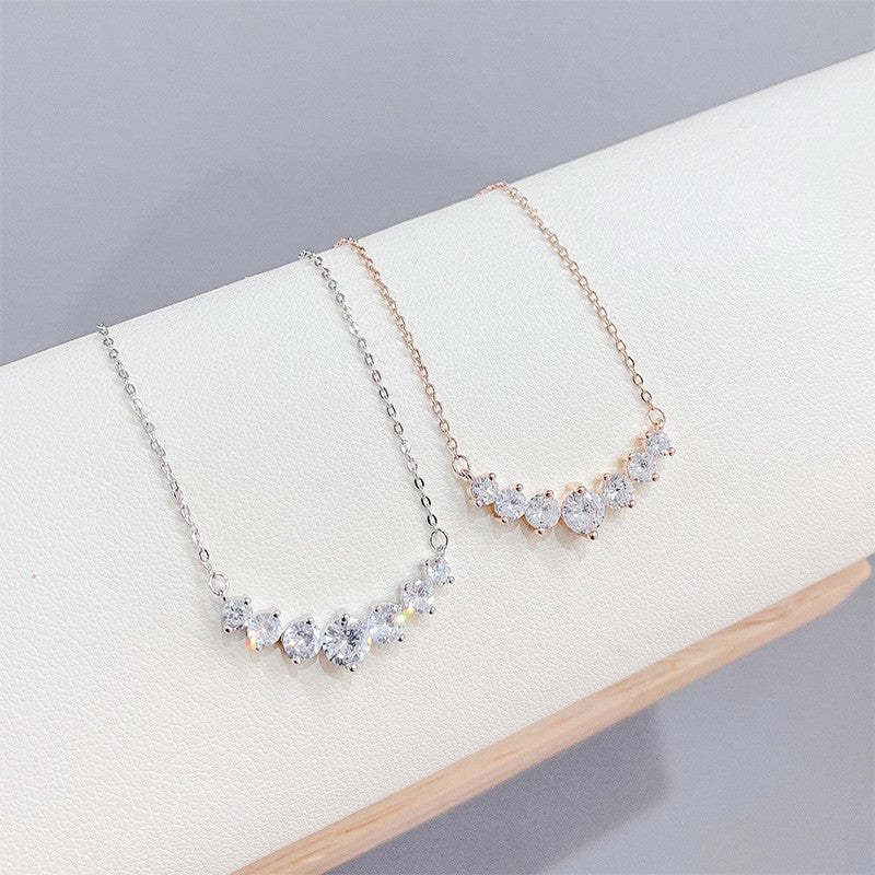 1.7-5.0ct D Cor Moissanite Feminino Pingente Prata Colar Para Mulheres Correntes Festa Noiva Joias Finas Colar de Prata Esterlina 925