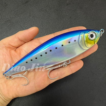 Iscas de Pesca Lápis 130mm 48g para Pesca em Água Salgada, Truta, Pesca Artificial, Twitchbait Rígido, Wobblers Flutuantes 3D para Pesca com Twitch