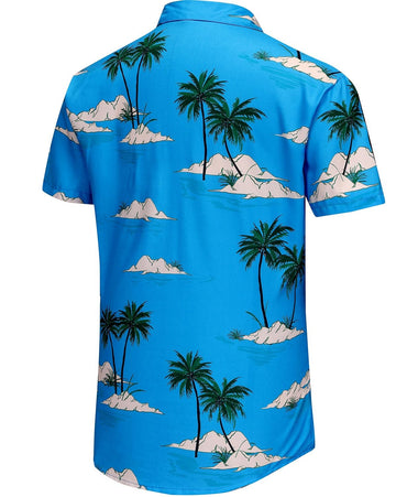 KYKU Hawaiian Mens Shirts Casual: Beach Vacation Tropical Mens Button Down Short Sleeve Shirt with Pocket