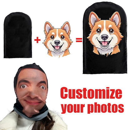 Halloween Decoration 3D Printed Realistic Face Mask Elastic Mesh Full Face Mask Men Women Cosplay Role Play Balaclava Headwear