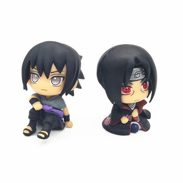 Bonecos populares do anime Naruto, figuras de ação Kakashi, modelos versão Q fofos Sasuke Itachi, acessórios para decoração de carros, brinquedos