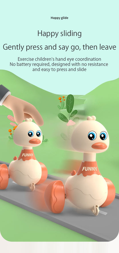 Baby Toy Cars Toddler Swing Press and Go Cute Duck Car Educational Toys for Boys Girls Pull Back Cars Toy Children Xmas Gifts