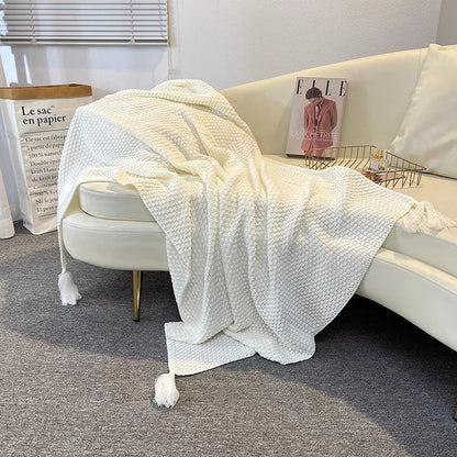 Nordic Style Throw Blanket Knitted Knee Blankets For Sofa Cover Office Air Condition Leisure Blanket Tapestry Shawl