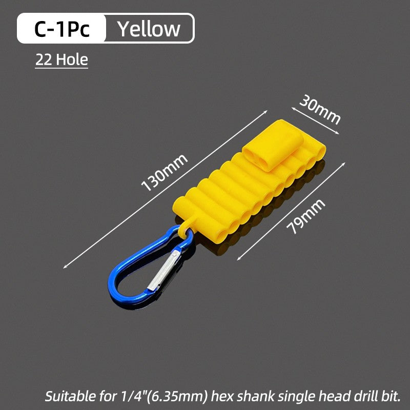 Suporte de Bits de Chave de Fenda Hexagonal de 1/4" Portátil Estojo Organizador com 10/22 Furos para Armazenamento de Bits de Broca para Cabeças de Chave de Fenda Ferramentas de Estojo