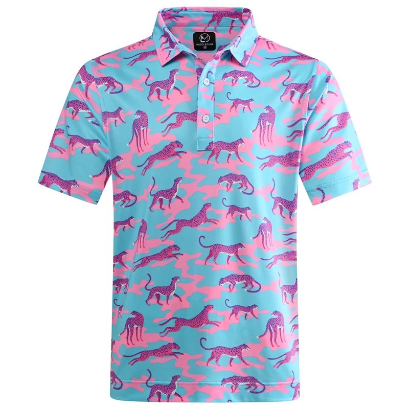 Hawaiian Plants Polo Shirt Man Summer 3D Print Leaves Flower Short Sleeve Golf Polo Shirts Oversized Street Tops Shirt Clothes