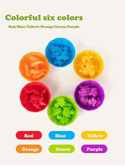 Animal series children's early education enlightenment counting toys teaching aids family cognitive classification toys