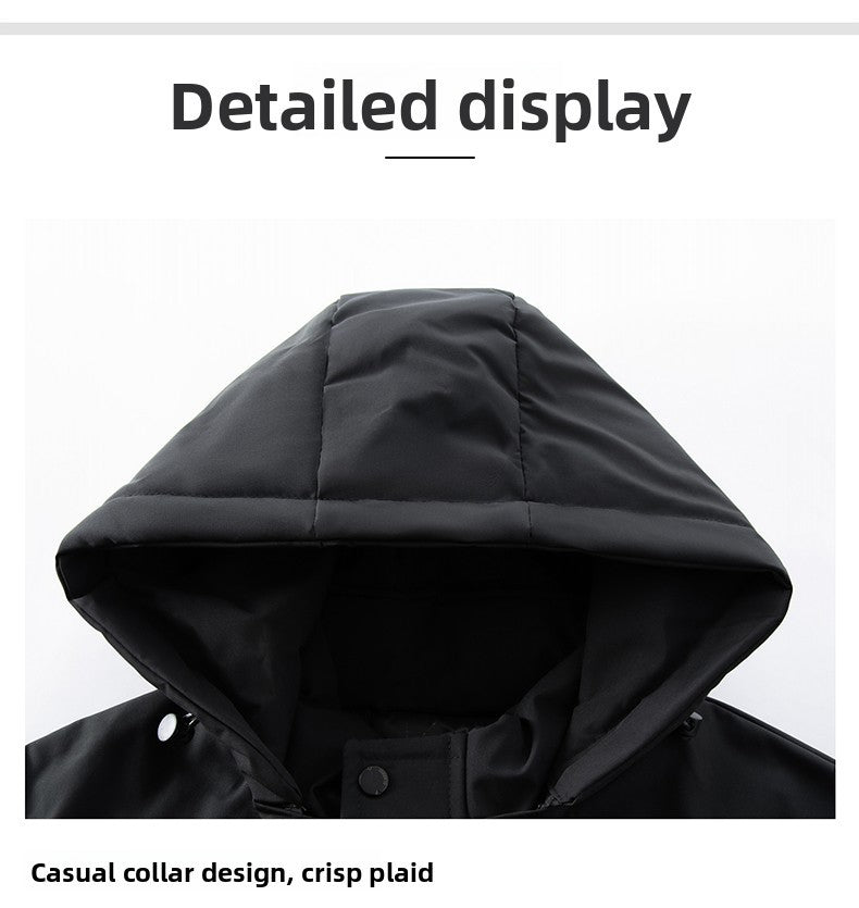 High End Long Thicken Winter New Brand Casual Fashion Hooded Parka Jacket Heavy Windbreaker Outdoor Windproof Coats Outerwear