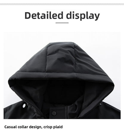 High End Long Thicken Winter New Brand Casual Fashion Hooded Parka Jacket Heavy Windbreaker Outdoor Windproof Coats Outerwear