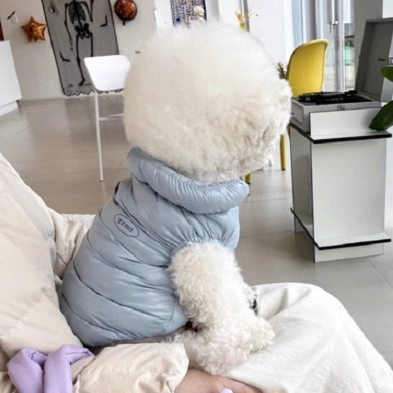 Roupas Sólidas de Cachorro da Moda Casaco de Cachorro Quente e Macio Colete de Inverno para Filhotes Jaqueta Impermeável para Gatos Fantasias de Estimação Suprimentos para Chihuahua