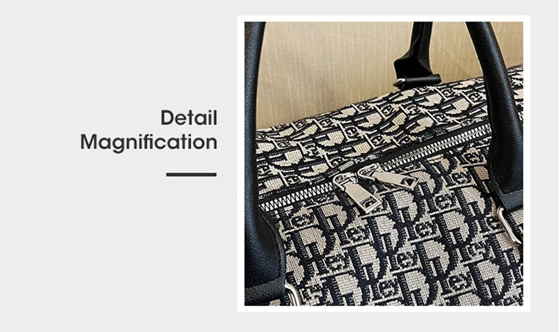 Women's Travel Totes Gym Bag Duffle Sports Fitness Business Casual Luggage Canvas Letter Handbag Outdoor Shoulder Weekend Bag