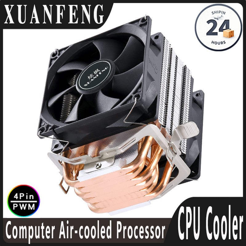CPU Efficient Cooler Fan 90mm 4pin/PWM PC Tower Type Radiator 2/4/6 Heat Pipe install LGA2011 x79 x99 115x 1200 1700 AMD am3 AM4