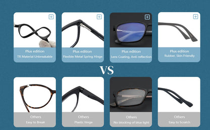 BLUEMOKY Anti Blue Light Reading Glasses For Men Women?Sport Square Frame Readers Anti Glare Computer Eyewear