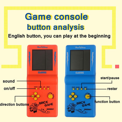 Nostalgic Pocket Game Classic Retro Handheld Game Players for Tetris Console Large Screen Children's Machine Kids Puzzle Toys