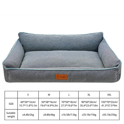 Cama de Cachorro de Inverno, Sofá Impermeável para Cães de Porte Médio, Cama de Espuma para Animais de Estimação com Capa Removível Lavável e Fundo Antiderrapante