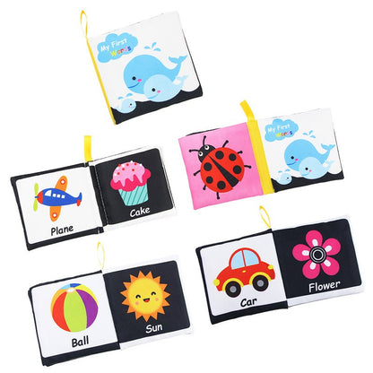 Livro de Pano Macio para Bebês 0-36M Brinquedo de Aprendizagem Precoce Interativo para Pais e Filhos Brinquedo Educativo Montessori de Marionete Presente para Meninos e Meninas