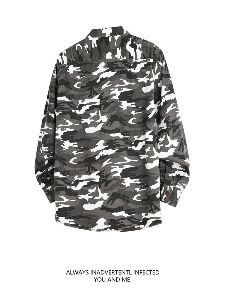 New Camouflage Cargo Shirt Men Cotton Multi-Pocket Camo Shirts High Quality Militar Overshirt Men Army Green Shirts Casual