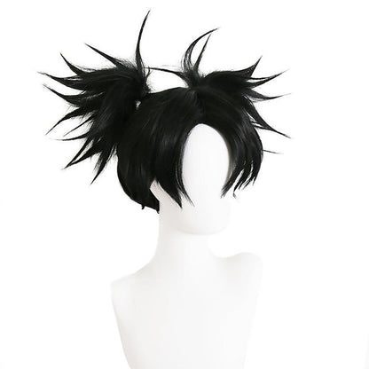 Anime Jujutsu Kaisen Choso Cosplay Synthetic Hair 14-Inch Black Double Ponytail Carnival Daily Party High-Quality Fluffy Wig