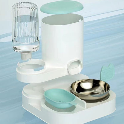 Tigela automática para gatos, cães e animais de estimação, bebedouros, tigela integrada para gatos, tigela de ração para gatos, cães, para comer, beber ág