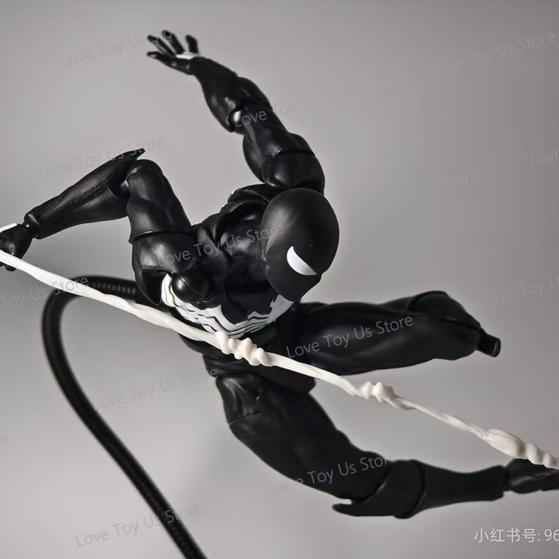 Original Mess Toys Spider Man Simbionte Spiderman Messtoys Terno Preto Vizinho Aranha Escarlate Anime Boneco de Ação Presentes Brinquedos