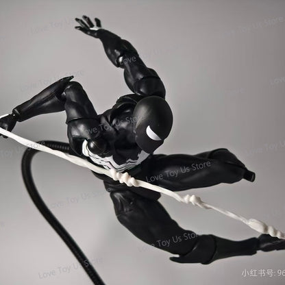 Original Mess Toys Spider Man Simbionte Spiderman Messtoys Terno Preto Vizinho Aranha Escarlate Anime Boneco de Ação Presentes Brinquedos