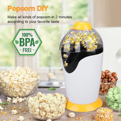 Homemade Mini Popcorn Machine Fully Automatic Small Electric Children's DIY Popcorn Machine 1200W For Home Kitchen EU Plug