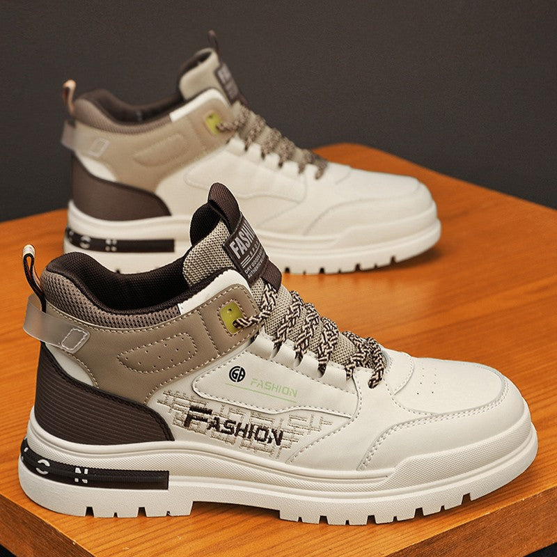 Tênis Masculino Casual de Outono Vulcanizado, Tênis Esportivo Masculino para Caminhada, Tênis Masculino para Área Externa, Tênis Masculino com Sola Macia para Caminhada