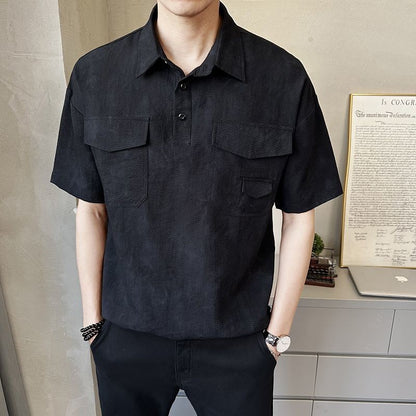 2025 High-end New Short-sleeved Men's Shirt Summer Fashion Trendy Brand Half-sleeved Thin Loose Casual Trend