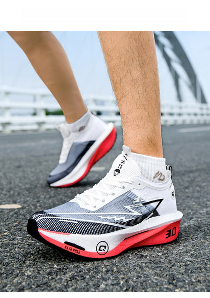 Tênis Masculino de Malha para Conforto 2025, Tênis de Corrida Masculino com Placa de Carbono 3.0, Amortecimento, Esportes, Treino, Corrida, Calçado Especializado para Corrida