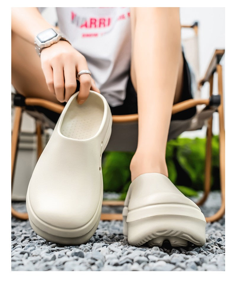 2025 Men Women Chef Shoes Non-slip Waterproof Oil-proof Shoes Comfortable Workers Slippers Outdoor Fishing Shoes EVA