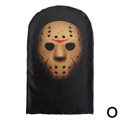 3D printed mask for role-playing full face covering elastic mesh printed mask fashionable Halloween makeup dance party headwear