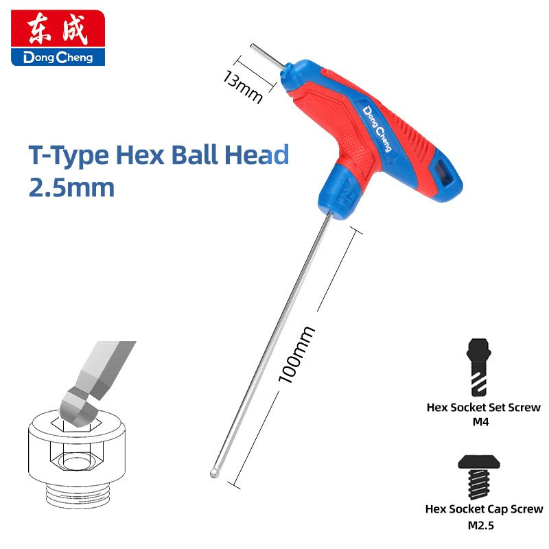 T-Handle Hex key allen wrench falt Ball/Flat head metric 2/2.5/3/4/5/6/8/10mm Home Auto Bike Repair Hand Tool Screwdriver