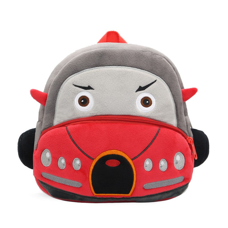 Mochila de carro estéreo de desenho animado para meninos e meninas de 2 a 4 anos, mochila escolar de jardim de infância, mochila de pelúcia infantil