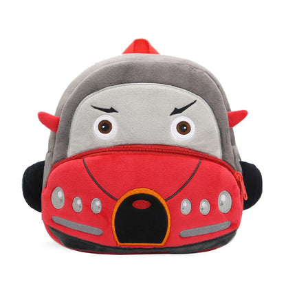 Mochila de carro estéreo de desenho animado para meninos e meninas de 2 a 4 anos, mochila escolar de jardim de infância, mochila de pelúcia infantil