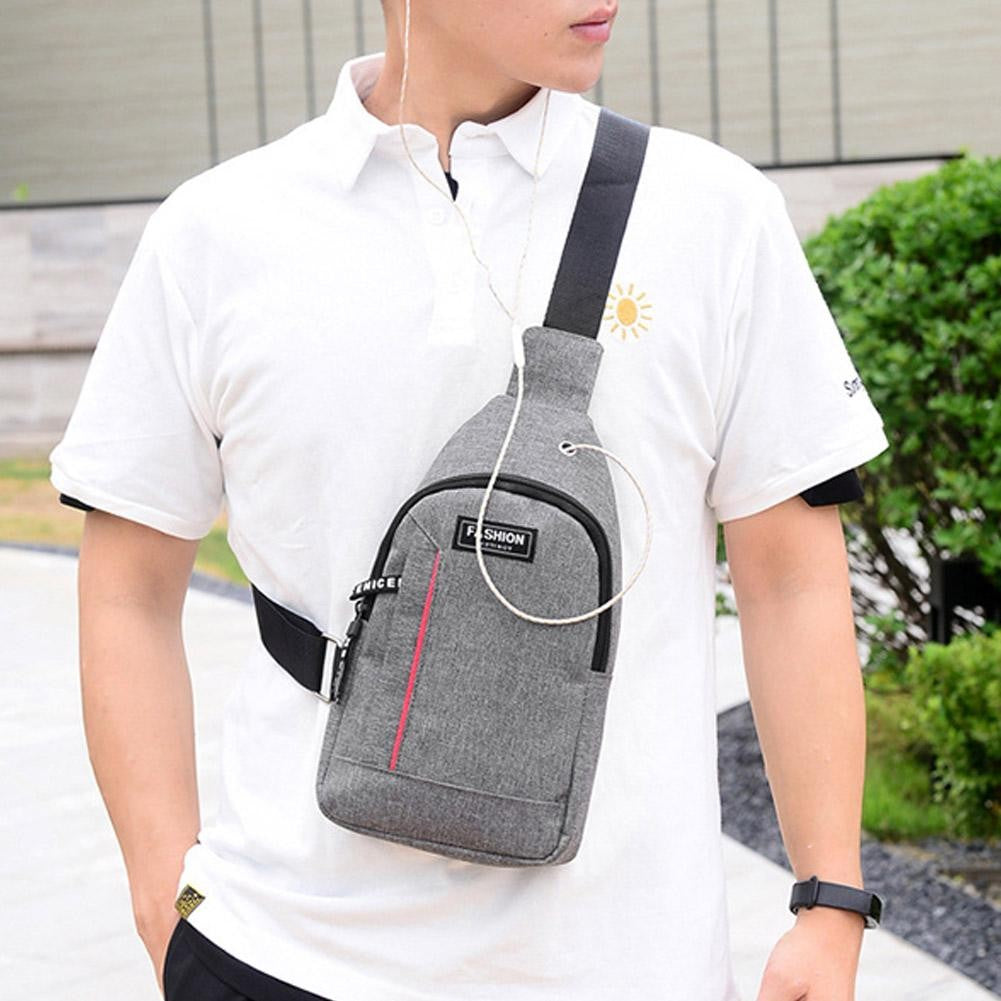 Men Small Casual Multifunctional Shoulder Bag Crossbody Bag On Shoulder Portable Travel Sling Bag Pack Messenger Pack Chest Bag