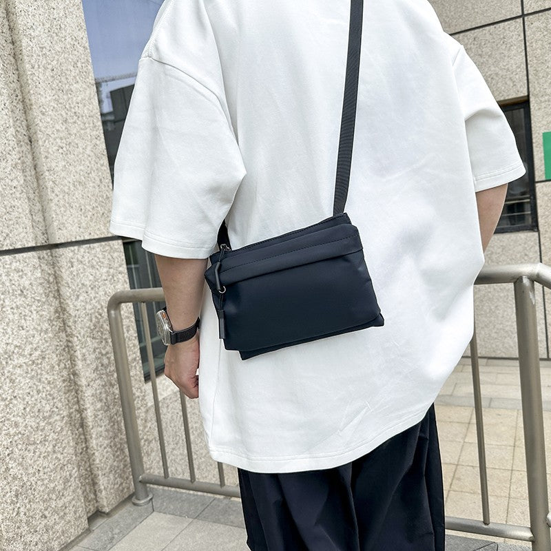 Fashion Leisure Nylon Shoulder Bag Solid Color Waterproof Cross-body Unisex Messenger Bag for Men And Women