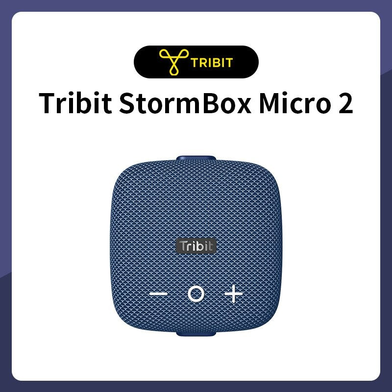 Tribit StormBox Micro 2 Caixa de Som Bluetooth Portátil 90dB Som Alto Graves Profundos IP67 à Prova d'Água Alto-falante Pequeno para Acampamento Alça Embutida