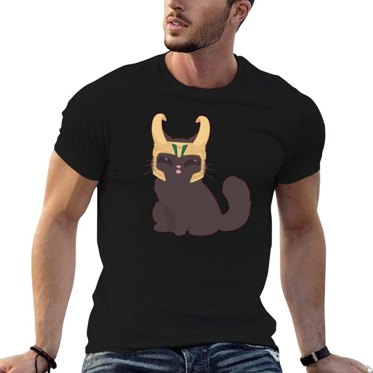 Trickster Cat T-Shirt black cotton t-shirt plain for man package anime t shirts oversize T-Shirt