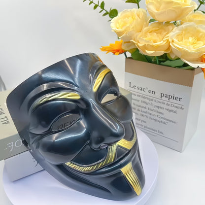2PCS\SET Classic Anonymous Style Mask Full Face Cosplay Mask for Men Women Halloween Masquerade Party Costume Props