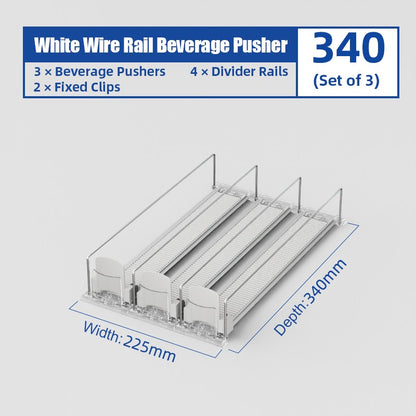 1-5pcs Automatic Beverage Pusher Supermarket Freezer Home Refrigerator Self-Sliding Track Organizer Cans Bottles Cola Drinks